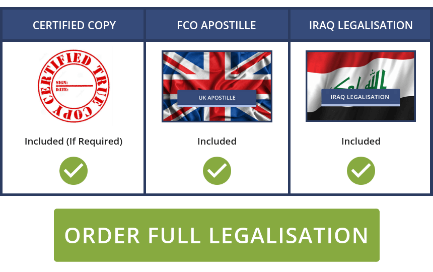 Full Iraq Legalisation Service